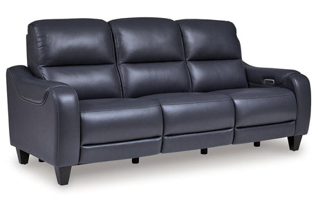 Mercomatic Ocean Dual Power Reclining Sofa and Loveseat by Ashley at Eve Furniture
