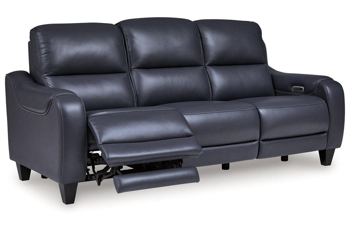 Mercomatic Ocean Dual Power Reclining Sofa and Loveseat by Ashley at Eve Furniture