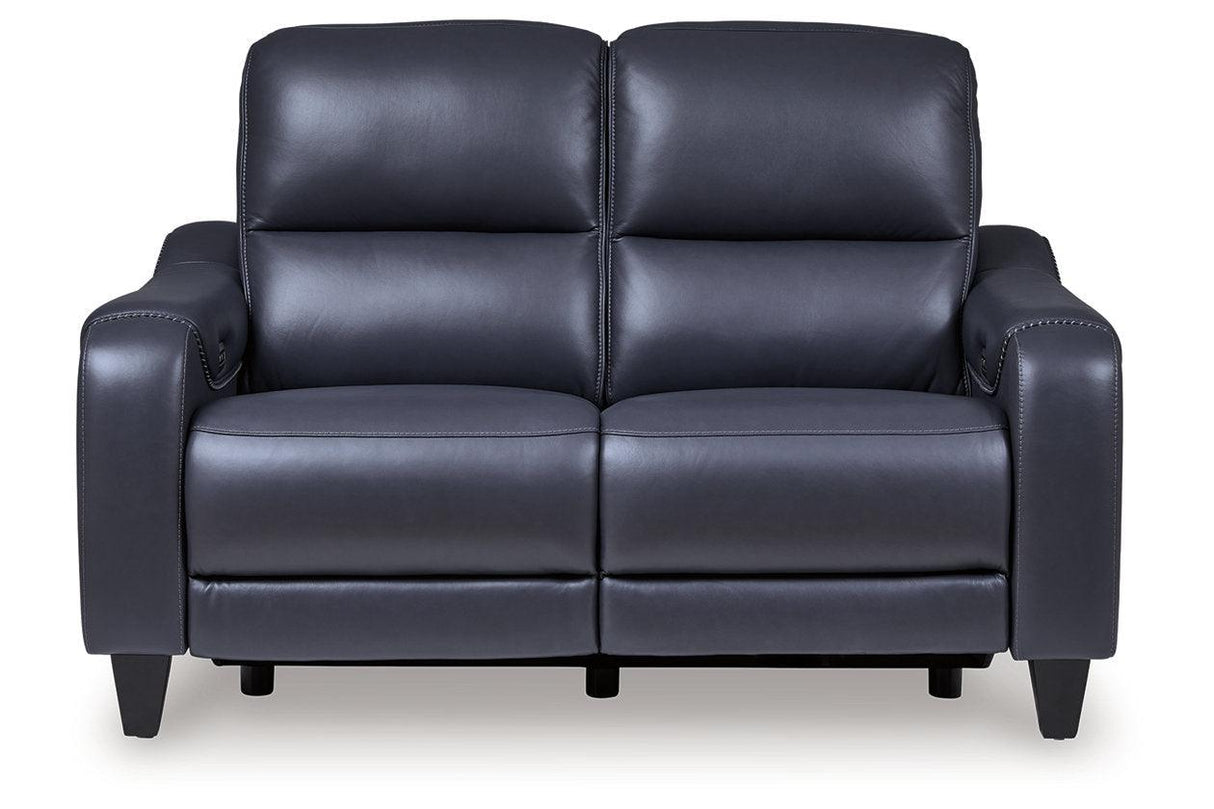 Mercomatic Ocean Dual Power Reclining Sofa and Loveseat by Ashley at Eve Furniture