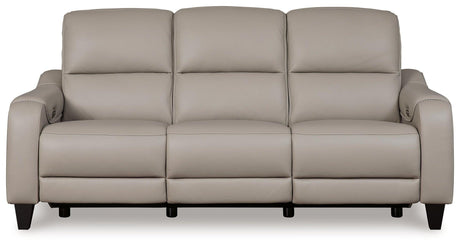 (Special) Mercomatic Gray Power Reclining Sofa by Ashley at Eve Furniture