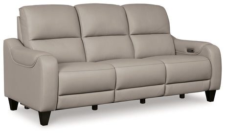 (Special) Mercomatic Gray Power Reclining Sofa by Ashley at Eve Furniture