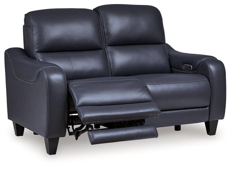 Mercomatic Ocean Dual Power Reclining Loveseat by Ashley at Eve Furniture