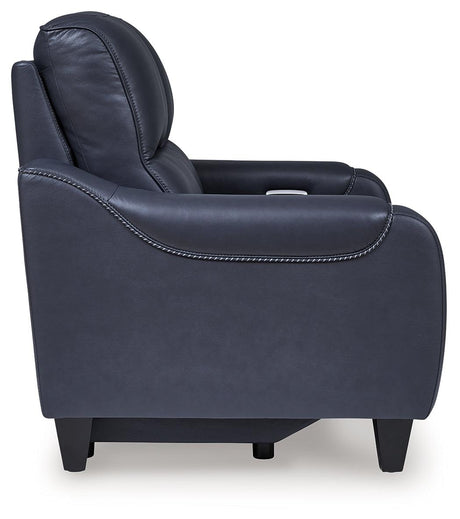 Mercomatic Ocean Dual Power Reclining Loveseat by Ashley at Eve Furniture