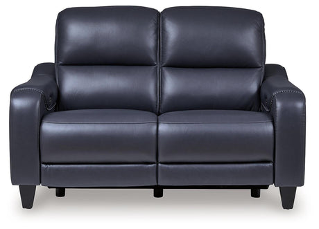 Mercomatic Ocean Dual Power Reclining Loveseat by Ashley at Eve Furniture