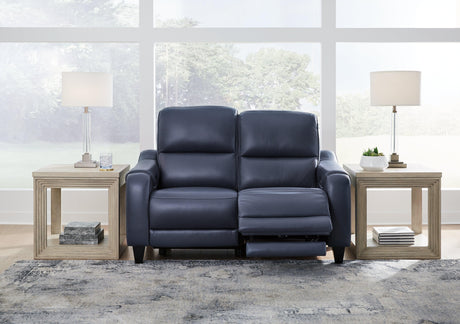 Mercomatic Ocean Dual Power Reclining Loveseat by Ashley at Eve Furniture