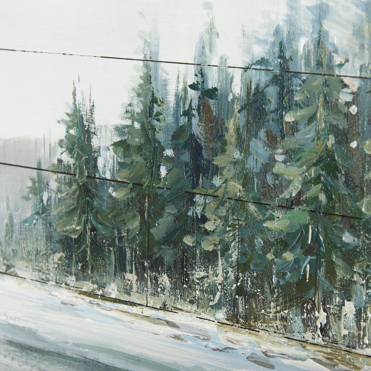 Mere Pond Lake Hand Painted on Wood Oil Painting by Mercana at Eve Furniture