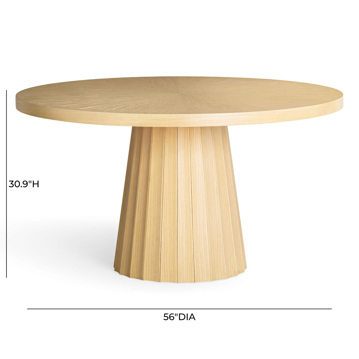 Meri Natural Round Dining Table by TOV Furniture at Eve Furniture