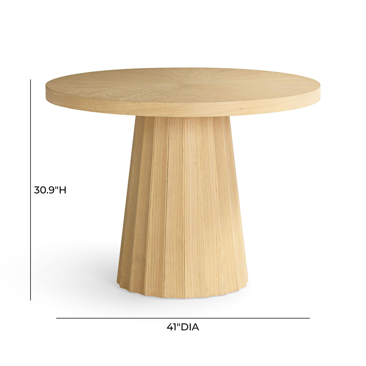 Meri Natural Round Dining Table by TOV Furniture at Eve Furniture