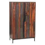 Meridian 35" Wide Tall Bar Cabinet in Capri Sheesham by Home Trends & Design at Eve Furniture