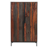 Meridian 35" Wide Tall Bar Cabinet in Capri Sheesham by Home Trends & Design at Eve Furniture