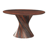 Meridian 48" Round Dining Table with Spiral Base in Capri Sheesham by Home Trends & Design at Eve Furniture