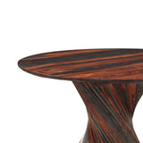 Meridian 48" Round Dining Table with Spiral Base in Capri Sheesham by Home Trends & Design at Eve Furniture