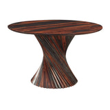 Meridian 48" Round Dining Table with Spiral Base in Capri Sheesham by Home Trends & Design at Eve Furniture