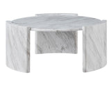 Merino Faux-Marble Round Cocktail Table by Steve Silver at Eve Furniture