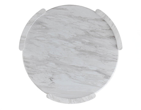 Merino Faux-Marble Round Cocktail Table by Steve Silver at Eve Furniture