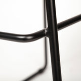 Meritt 37" Total Height Brown Leather Seat Black Metal Frame Stool by Mercana at Eve Furniture