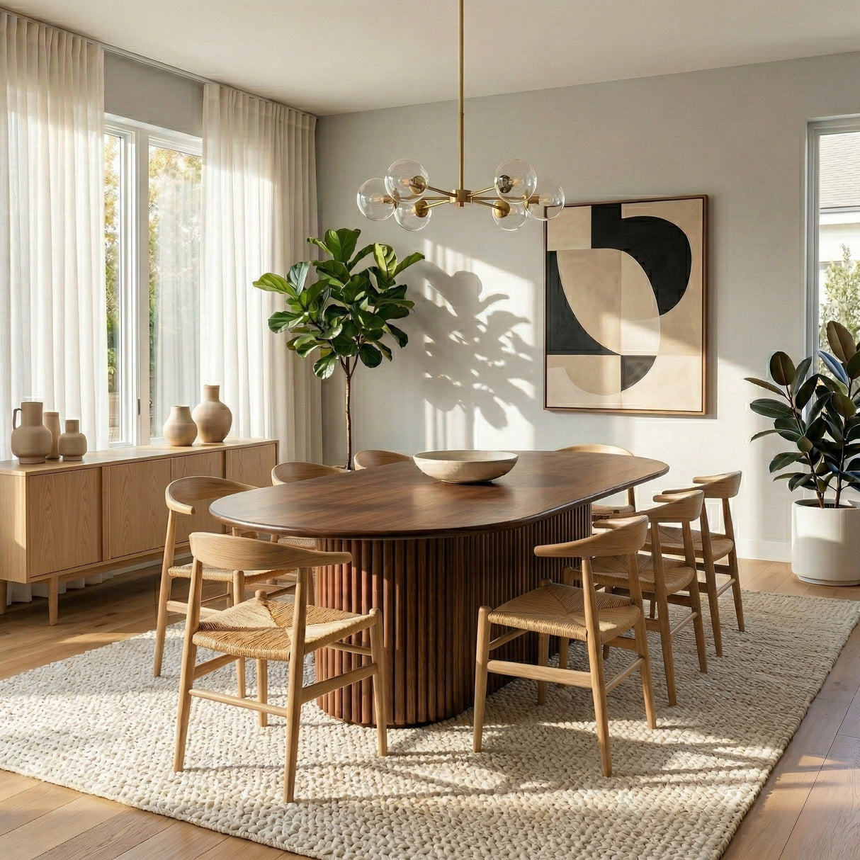 Merlin Oval Walnut Dining Table by Ashcroft Furniture at Eve Furniture