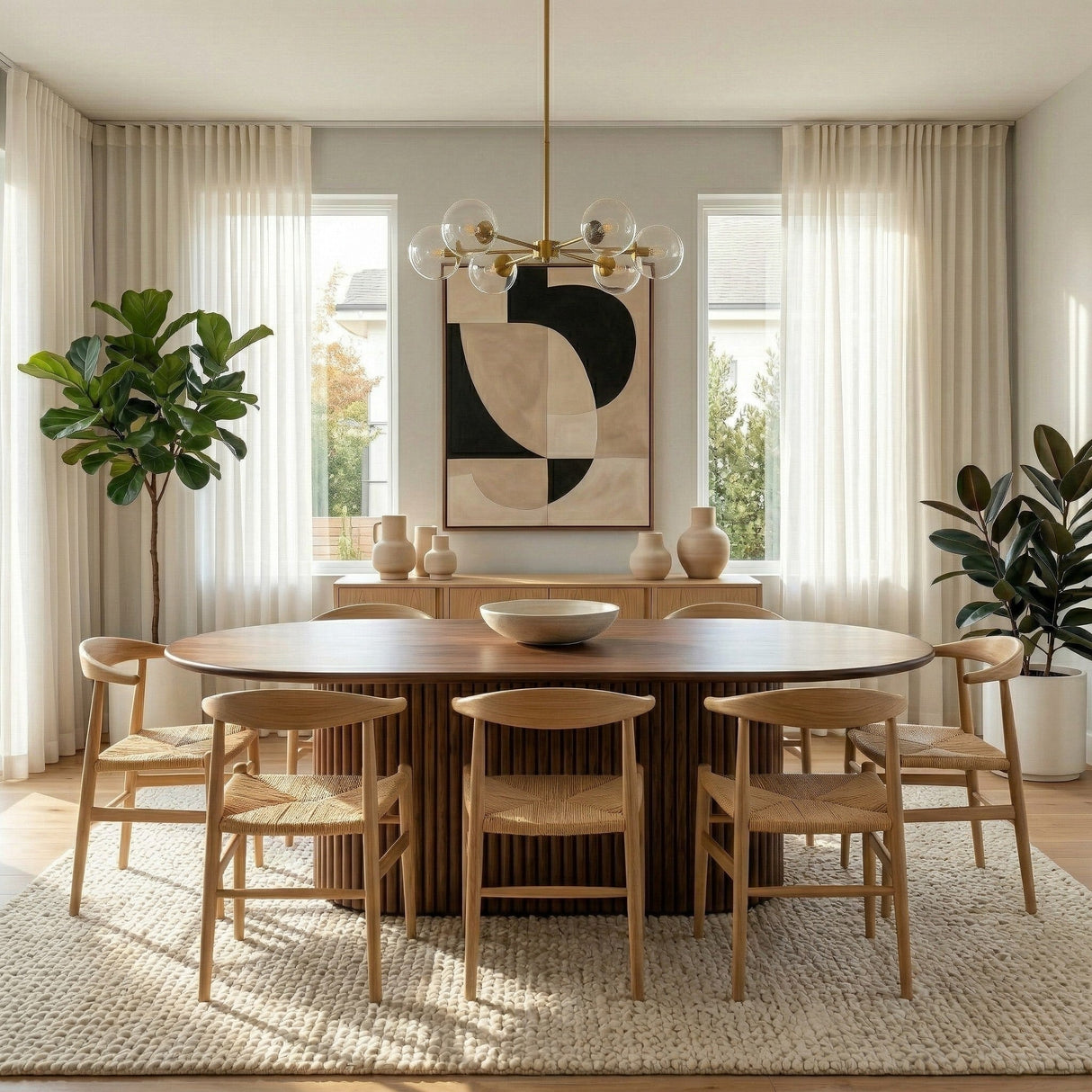 Merlin Oval Walnut Dining Table by Ashcroft Furniture at Eve Furniture