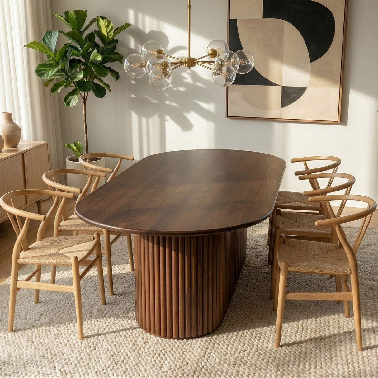 Merlin Oval Walnut Dining Table by Ashcroft Furniture at Eve Furniture