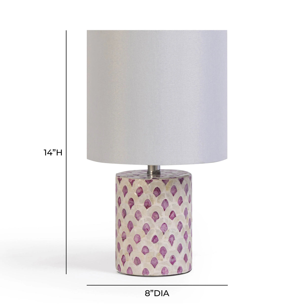 Merlot White Capiz Shell Table Lamp by TOV Furniture at Eve Furniture