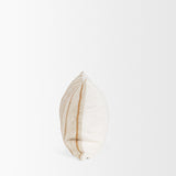Merrick Lumbar Natural Beige w/ Orange Stripes Decorative Pillow by Mercana at Eve Furniture