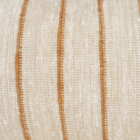 Merrick Lumbar Natural Beige w/ Orange Stripes Decorative Pillow by Mercana at Eve Furniture