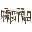 Merrin Off White And Walnut 7-Piece 55-inch Rectangular Dining Room Set by Coaster at Eve Furniture