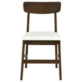 Merrin Off White And Walnut Dining Side Chair (Set of 2) by Coaster at Eve Furniture