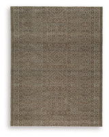 Merrittman Brown/Ivory Large Rug by Ashley at Eve Furniture