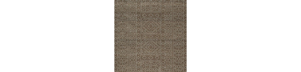 Merrittman Brown/Ivory Large Rug by Ashley at Eve Furniture