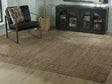 Merrittman Brown/Ivory Large Rug by Ashley at Eve Furniture