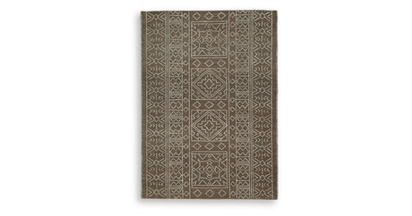 Merrittman Brown/Ivory Medium Rug by Ashley at Eve Furniture