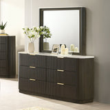 Merthyr Dark Walnut Dresser by Furniture of America at Eve Furniture