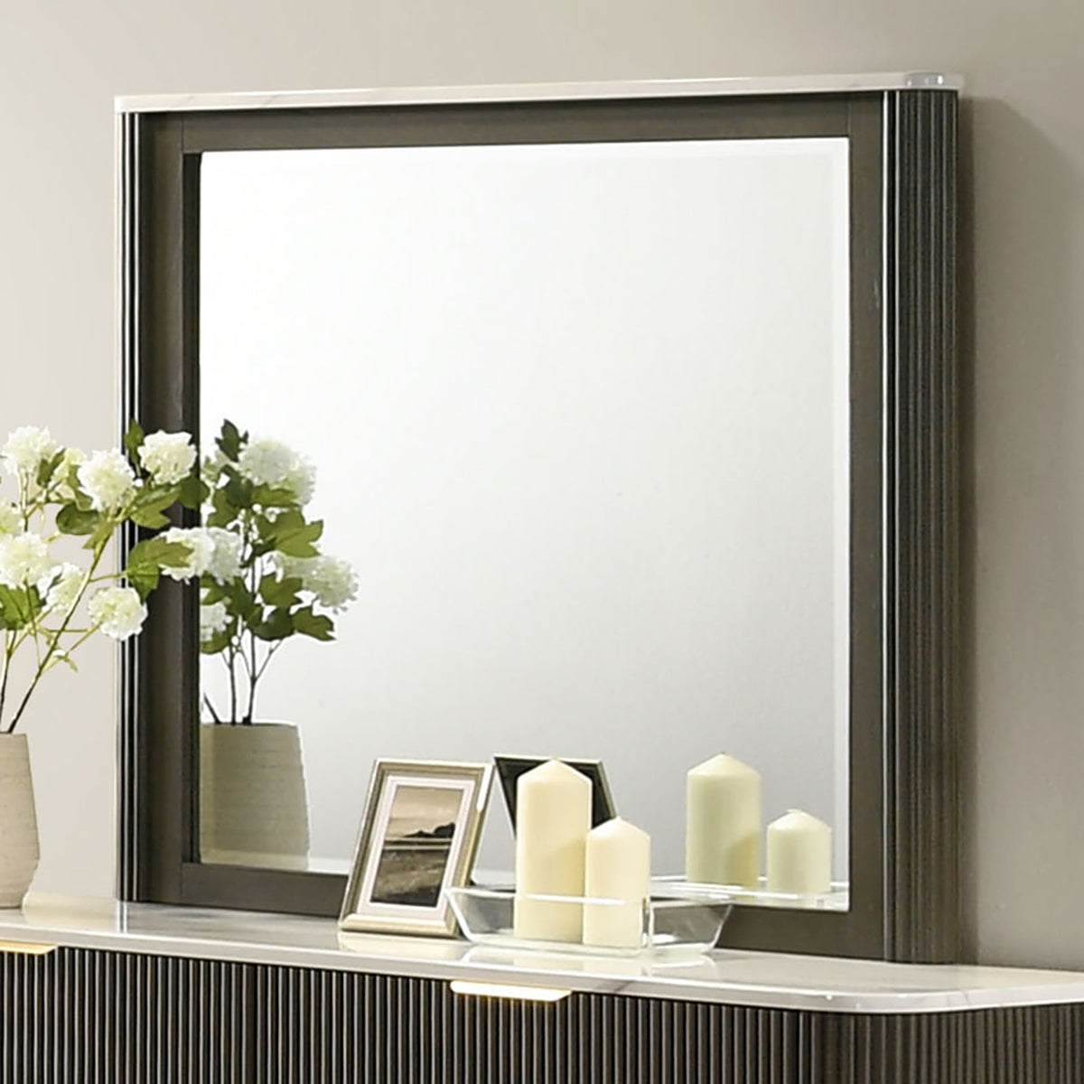 Merthyr Dark Walnut Mirror