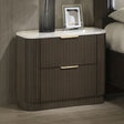 Merthyr Dark Walnut Nightstand by Furniture of America at Eve Furniture