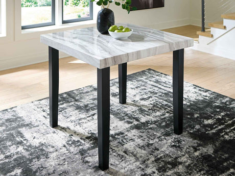 Mervannie Gray/Black Counter Height Dining Set by Ashley at Eve Furniture