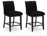 Mervannie Gray/Black Counter Height Dining Set by Ashley at Eve Furniture