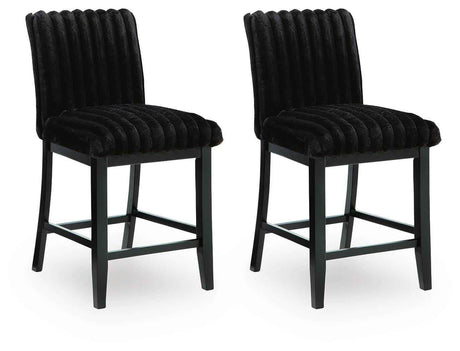Mervannie Gray/Black Counter Height Dining Set by Ashley at Eve Furniture