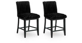 Mervannie Gray/Black Counter Height Dining Set by Ashley at Eve Furniture