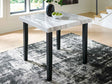 Mervannie Gray/Black Counter Height Dining Table by Ashley at Eve Furniture