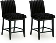 Mervannie Upholstered Barstool, Set of 2 by Ashley at Eve Furniture