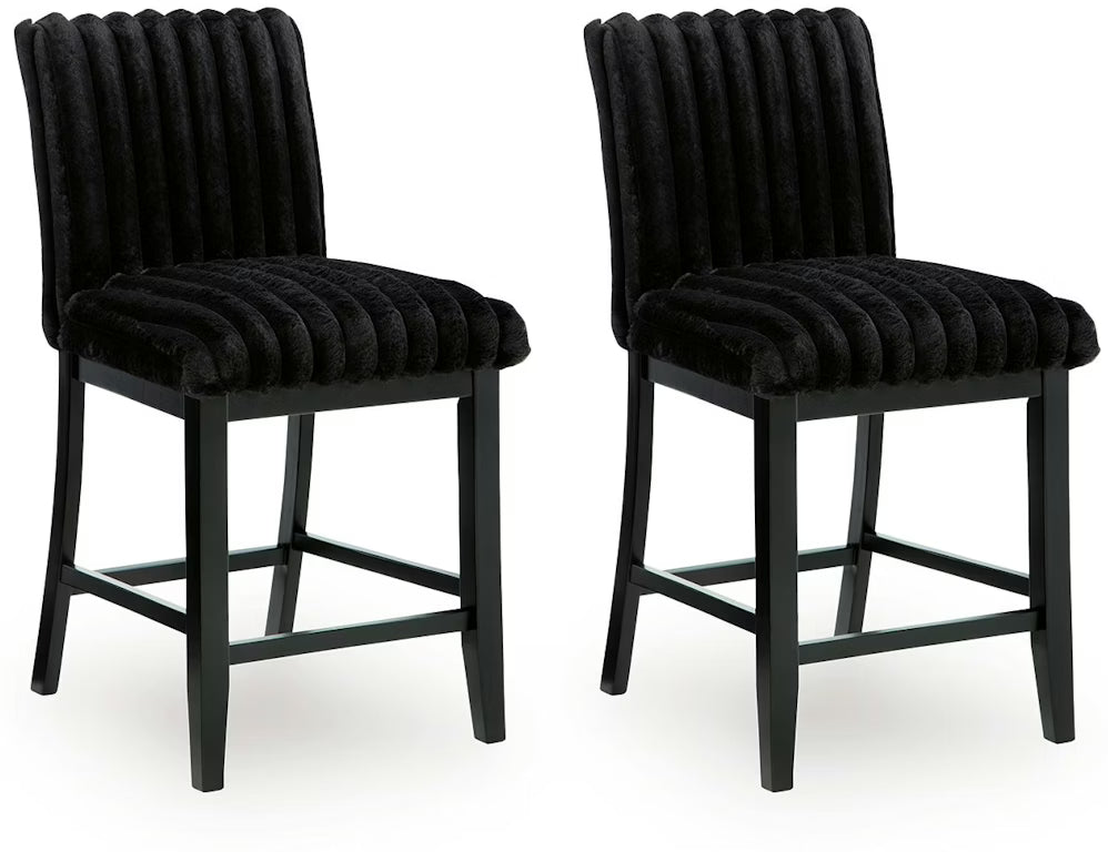 Mervannie Upholstered Barstool, Set of 2 by Ashley at Eve Furniture