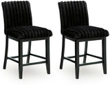Mervannie Upholstered Barstool, Set of 2 by Ashley at Eve Furniture