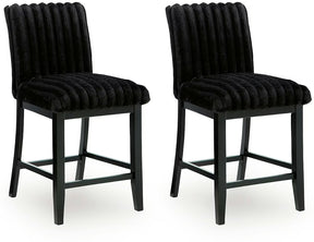 Mervannie Upholstered Barstool, Set of 2 by Ashley at Eve Furniture