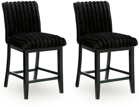 Mervannie Upholstered Barstool, Set of 2 by Ashley at Eve Furniture