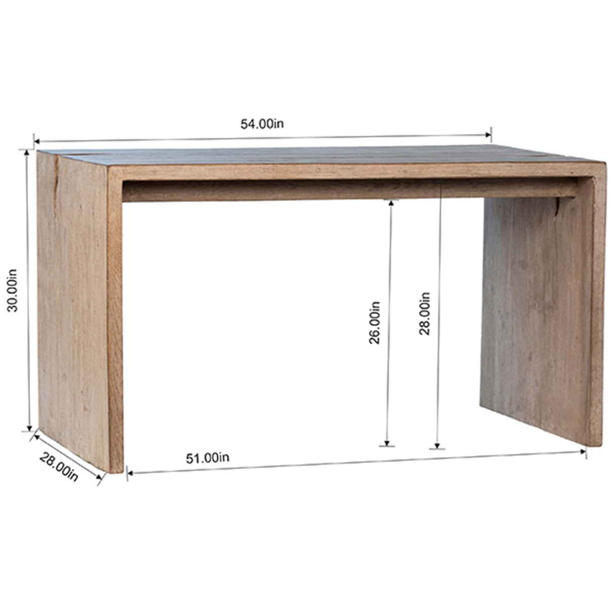 Merwin Desk, Light Warm by Dovetail at Eve Furniture