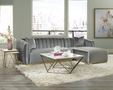 Meryl White/Gold Square Coffee Table