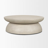 Mesa 48" Round Stone Finish Coffee Table by Mercana at Eve Furniture