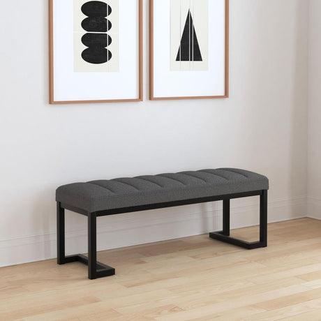 Mesa Charcoal Upholstered Entryway Accent Bench by Coaster at Eve Furniture