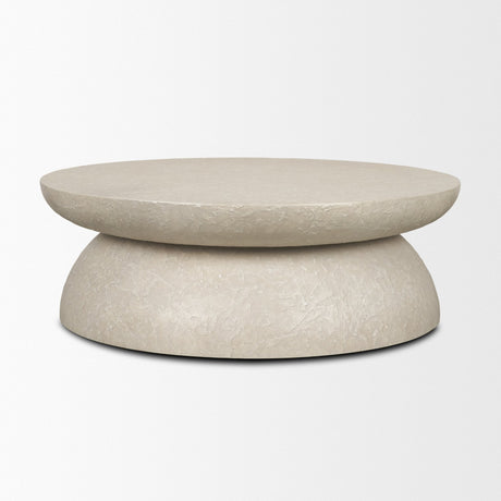 Mesa Round Stone Finish Coffee Table by Mercana at Eve Furniture